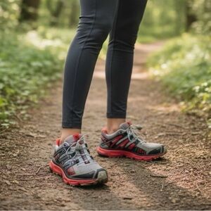 Salomon XR Mission WSR Women’s Trail Running Shoes Gray Size 6.5 Quicklace